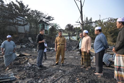 Ratusan Santri Mengungsi Imbas Terbakarnya Ponpes Syekh Burhanuddin Kampar 